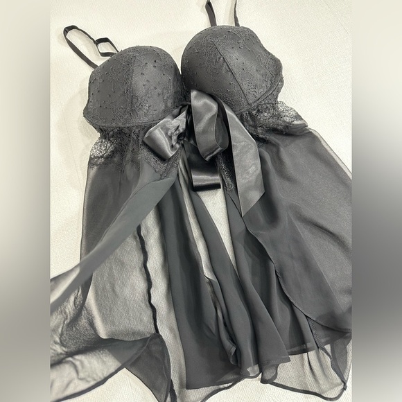 Victoria’s Secret baby doll push up lingerie dress black size 36D - Picture 3 of 7